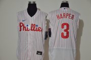 Wholesale Cheap Men's Philadelphia Phillies #3 Bryce Harper White 2020 Cool and Refreshing Sleeveless Fan Stitched Flex Nike Jersey