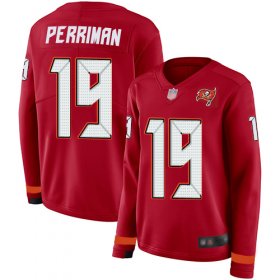 Wholesale Cheap Nike Buccaneers #19 Breshad Perriman Red Team Color Women\'s Stitched NFL Limited Therma Long Sleeve Jersey