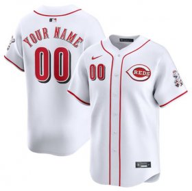 Cheap Men\'s Cincinnati Reds Active Player Custom White Home Limited Baseball Stitched Jersey