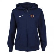 Wholesale Cheap Nike Chicago Bears Ladies Tailgater Full Zip Hoodie Blue