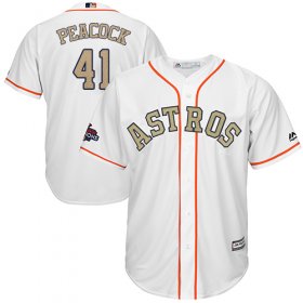 Wholesale Cheap Astros #41 Brad Peacock White 2018 Gold Program Cool Base Stitched MLB Jersey