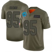 Wholesale Cheap Nike Panthers #95 Derrick Brown Camo Men's Stitched NFL Limited 2019 Salute To Service Jersey