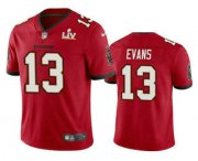 Wholesale Cheap Men's Tampa Bay Buccaneers #13 Mike Evans Red 2021 Super Bowl LV Vapor Untouchable Stitched Nike Limited NFL Jersey