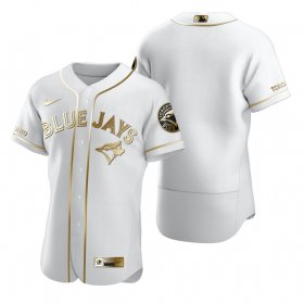 Wholesale Cheap Toronto Blue Jays Blank White Nike Men\'s Authentic Golden Edition MLB Jersey