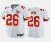 Wholesale Cheap Men's Kansas City Chiefs #26 Le'Veon Bell White 2021 Super Bowl LV Limited Stitched NFL Jersey