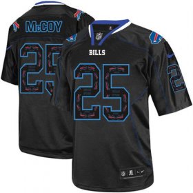 Wholesale Cheap Nike Bills #25 LeSean McCoy New Lights Out Black Men\'s Stitched NFL Elite Jersey