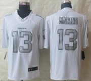 Wholesale Cheap Nike Dolphins #13 Dan Marino White Men's Stitched NFL Limited Platinum Jersey