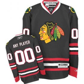 Wholesale Cheap Blackhawks New Third Personalized Authentic Black NHL Jersey (S-3XL)