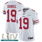 Wholesale Cheap Nike 49ers #19 Deebo Samuel White Super Bowl LIV 2020 Youth Stitched NFL Vapor Untouchable Limited Jersey