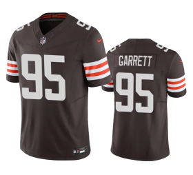 Wholesale Cheap Men\'s Cleveland Browns #95 Myles Garrett Brown 2023 F.U.S.E. Vapor Untouchable Limited Stitched Jersey