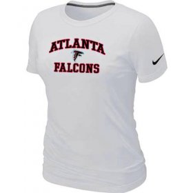 Wholesale Cheap Women\'s Nike Atlanta Falcons Heart & Soul NFL T-Shirt White