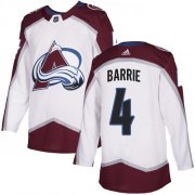 Wholesale Cheap Adidas Avalanche #4 Tyson Barrie White Road Authentic Stitched Youth NHL Jersey