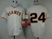 Wholesale Cheap Giants #24 Willie Mays Cream Cool Base Stitched MLB Jersey