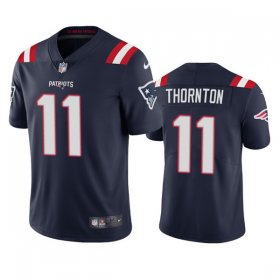 Wholesale Cheap Men\'s New England Patriots #11 Tyquan Thornton Navy Vapor Untouchable Limited Stitched Jersey