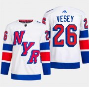 Cheap Men's New York Rangers #26 Jimmy Vesey White 2024 Stadium Series Stitched Jersey