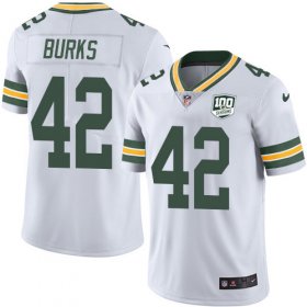 Wholesale Cheap Nike Packers #42 Oren Burks White Men\'s 100th Season Stitched NFL Vapor Untouchable Limited Jersey
