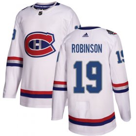 Wholesale Cheap Adidas Canadiens #19 Larry Robinson White Authentic 2017 100 Classic Stitched NHL Jersey