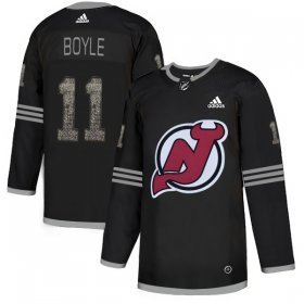 Wholesale Cheap Adidas Devils #11 Brian Boyle Black Authentic Classic Stitched NHL Jersey