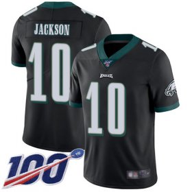 Wholesale Cheap Nike Eagles #10 DeSean Jackson Black Alternate Men\'s Stitched NFL 100th Season Vapor Limited Jersey