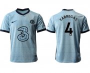 Wholesale Cheap Men 2020-2021 club Chelsea away aaa version 4 Light blue Soccer Jerseys
