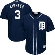 Wholesale Cheap Tigers #3 Ian Kinsler Navy Blue Cool Base Stitched Youth MLB Jersey