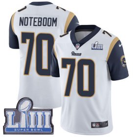 Wholesale Cheap Nike Rams #70 Joseph Noteboom White Super Bowl LIII Bound Men\'s Stitched NFL Vapor Untouchable Limited Jersey