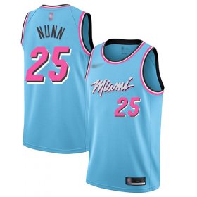 Wholesale Cheap Men\'s Miami Heat #25 Kendrick Nunn Blue Basketball Swingman City Edition 2019-20 Jersey