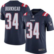 Wholesale Cheap Nike Patriots #34 Rex Burkhead Navy Blue Men's Stitched NFL Limited Rush Jersey