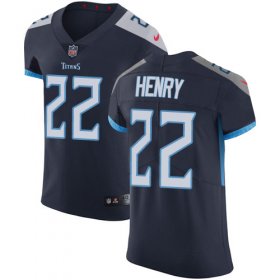 Wholesale Cheap Nike Titans #22 Derrick Henry Navy Blue Team Color Men\'s Stitched NFL Vapor Untouchable Elite Jersey