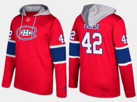 Wholesale Cheap Canadiens #42 Byron Froese Red Name And Number Hoodie