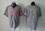 Wholesale Cheap Twins #7 Joe Mauer Grey USMC Cool Base Stitched MLB Jersey