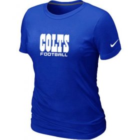 Wholesale Cheap Women\'s Nike Indianapolis Colts Sideline Legend Authentic Font T-Shirt Blue