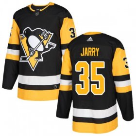 Cheap Men\'s Adidas Pittsburgh Penguins #35 Tristan Jarry Black Stitched NHL Jersey