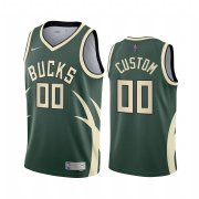 Wholesale Cheap Milwaukee Bucks Personalized Green NBA Swingman 2020-21 Earned Edition Jersey