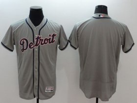 Wholesale Cheap Tigers Blank Grey Flexbase Authentic Collection Stitched MLB Jersey