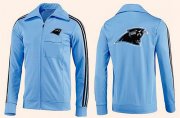 Wholesale Cheap NFL Carolina Panthers Team Logo Jacket Light Blue