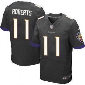 Wholesale Cheap Nike Ravens #11 Seth Roberts Black Alternate Men\'s Stitched NFL New Elite Jersey