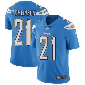 Wholesale Cheap Nike Chargers #21 LaDainian Tomlinson Electric Blue Alternate Men\'s Stitched NFL Vapor Untouchable Limited Jersey