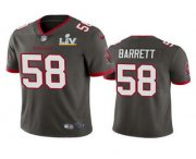 Wholesale Cheap Men's Tampa Bay Buccaneers #58 Shaquil Barrett Grey 2021 Super Bowl LV Limited Stitched NFL Jersey