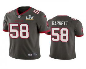 Wholesale Cheap Men\'s Tampa Bay Buccaneers #58 Shaquil Barrett Grey 2021 Super Bowl LV Limited Stitched NFL Jersey
