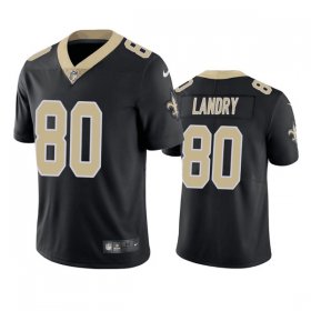 Wholesale Cheap Men\'s New Orleans Saints #80 Jarvis Landry Black Vapor Limited Stitched Jersey