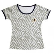 Wholesale Cheap Women's Nike Washington Redskins Chest Embroidered Logo Zebra Stripes T-Shirt