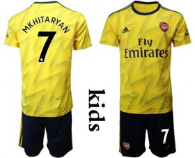 Wholesale Cheap Arsenal #7 Mkhitaryan Away Kid Soccer Club Jersey