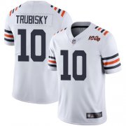 Wholesale Cheap Nike Bears #10 Mitchell Trubisky White Alternate Youth Stitched NFL Vapor Untouchable Limited 100th Season Jersey