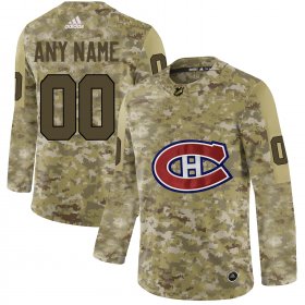 Wholesale Cheap Men\'s Adidas Canadiens Personalized Camo Authentic NHL Jersey