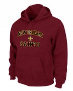 Wholesale Cheap New Orleans Saints Heart & Soul Pullover Hoodie Red