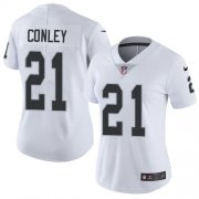 Wholesale Cheap Nike Raiders #21 Gareon Conley White Women's Stitched NFL Vapor Untouchable Limited Jersey