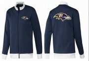 Wholesale Cheap NFL Baltimore Ravens Team Logo Jacket Dark Blue_1