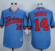 Wholesale Cheap Twins #14 Kent Hrbek Light Blue 1984 Turn Back The Clock Stitched MLB Jersey