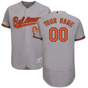 Wholesale Cheap Baltimore Orioles Majestic Road Flex Base Authentic Collection Custom Jersey Gray